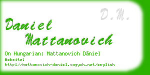 daniel mattanovich business card
