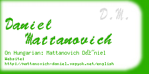 daniel mattanovich business card